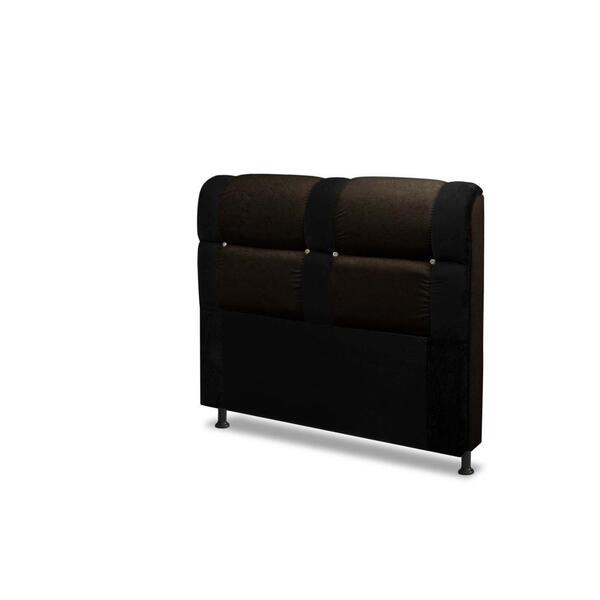 Cabeceira Colômbia Preto Com Marrom 140cm Casal Bebezin