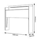 Cabeceira Com 02 Prateleiras Queen Selene Naturalle