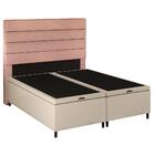 Cabeceira Com Base Box Baú Casal Queen 158x198cm Hit Id5 Cora