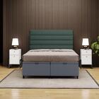 Cabeceira Com Base Box Baú Casal Queen 158x198cm Hit Id5 Sued