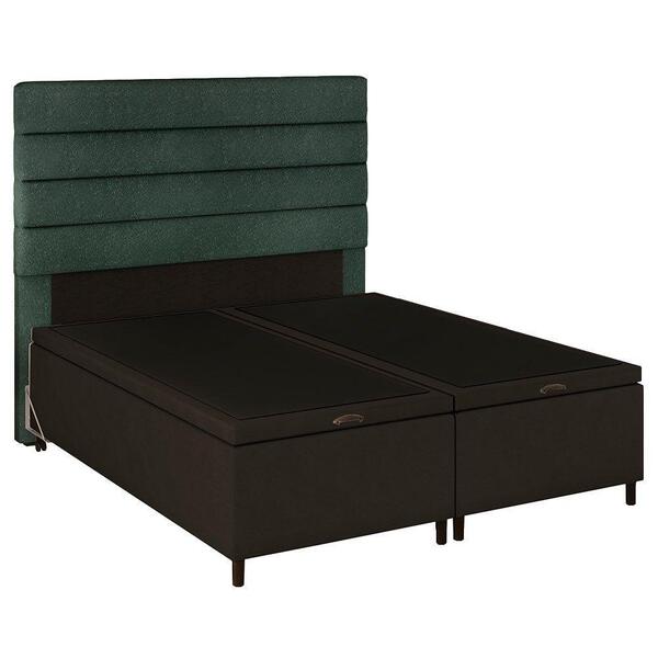 Cabeceira Com Base Box Baú Casal Queen 158x198cm Hit Id5 Sued