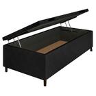 Cabeceira Com Base Box Baú Solteiro 88cm E Mesa De Apoio Cour