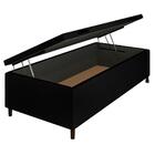 Cabeceira Com Base Box Baú Solteiro 88cm E Mesa De Apoio Linh