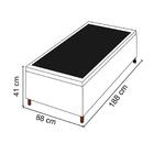 Cabeceira Com Base Box Baú Solteiro 88cm E Mesa De Apoio Linh