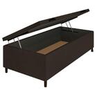 Cabeceira Com Base Box Baú Solteiro 88cm E Mesa De Apoio Linh