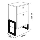 Cabeceira Com Base Box Queen 158cm E 2 Mesas De Apoio Hit Dif