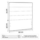 Cabeceira Com Base Box Solteiro 88x188cm E Mesa De Apoio Cora