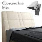 Cabeceira Com Baú Itália Cama Box Casal 140 Cm Suede Bege