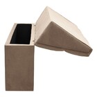 Cabeceira Com Baú Itália Cama Box Queen 160cm Suede Bege M11