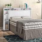 Cabeceira Com Estante Casal Londres Branco