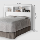 Cabeceira Com Estante Queen Dremas Branco