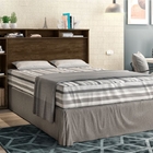 Cabeceira Com Estante Queen Londres Castanho