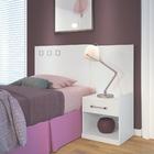 Cabeceira Com Gaveta Solteiro Shelton Branco