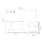 Cabeceira Com Gaveta Solteiro Shelton Branco