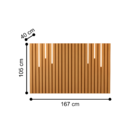 Cabeceira Com Led Para Cama De Casal Sapporo Nature