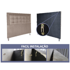 Cabeceira Com Pés King Estofada Veneza Diamond 10 Suede Liso