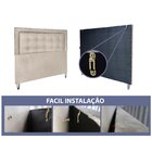 Cabeceira Com Pés King Estofada Veneza Diamond 10 Suede Liso