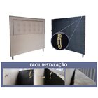 Cabeceira Com Pés Solteiro Estofada Veneza Diamond 10 Linho B