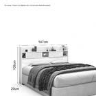 Cabeceira Com Prateleiras Nyce Casal Branca