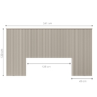 Cabeceira Com Ripas E Mesas De Cabeceira Sevilha Off White