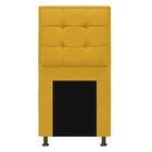 Cabeceira Copenhague 100 Cm Solteiro Suede Amarelo - Amarena