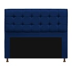 Cabeceira Copenhague 140 Cm Casal Suede Azul Marinho - Amaren