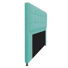 Cabeceira Copenhague 140 Cm Casal Suede Azul Tiffany - Amaren