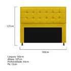 Cabeceira Copenhague 160 Cm Queen Size Corano Amarelo - Amare