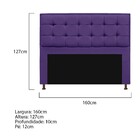 Cabeceira Copenhague 160 Cm Queen Size Corano Roxo - Amarena