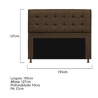 Cabeceira Copenhague 195 Cm King Size Suede Marrom - Amarena