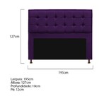 Cabeceira Copenhague 195 Cm King Size Suede Roxo - Amarena Mó