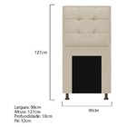 Cabeceira Copenhague 90 Cm Solteiro Suede Bege - Amarena Móve