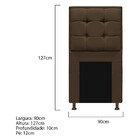 Cabeceira Copenhague 90 Cm Solteiro Suede Marrom - Amarena Mó