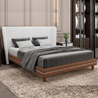 Cabeceira Corea Casal Curva Orgânico Courino Caramelo / Boucl