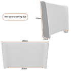 Cabeceira Corea King Curva Orgânico Courino Caramelo / Bouclé