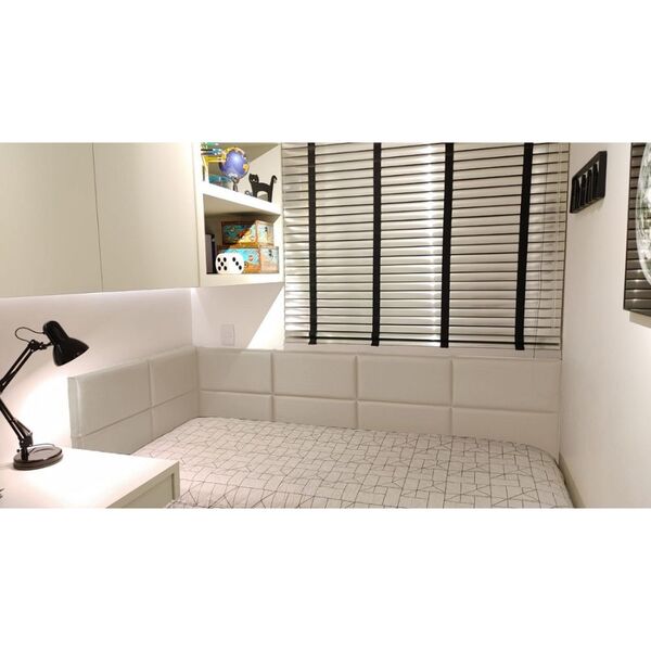 Cabeceira Courissimo Bege Em L Para Cama Solteiro Box Luxo