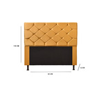 Cabeceira Criciúma Solteiro Suede Slim Ouro 90cm Bnn Decor