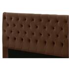 Cabeceira Cristal 1,40 Para Cama Box Suede Amassado Chocolate