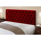 Cabeceira Cristal 1,60 Cm Para Cama Box Queen Suede Vermelho