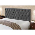 Cabeceira Cristal 90 Cm Cama Box Solteiro Suede Cinza