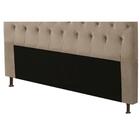 Cabeceira Cristal Box Casal Queen 160cm Suede Bege
