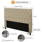 Cabeceira Cristal Box Casal Queen 160cm Suede Bege