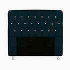Cabeceira Cristal Para Cama Box Solteiro 90 Cm Azul Marinho