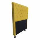Cabeceira Cristal Strass 1,00 Cm Cama Box Solteiro Amarelo