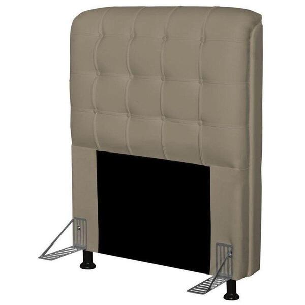 Cabeceira Dama 1,00 Cm Cama Box Solteiro Corino Bege