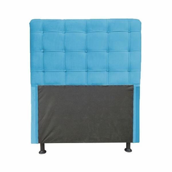 Cabeceira Dama 1,00 Cm Cama Box Solteiro Suede Azul Tiffany
