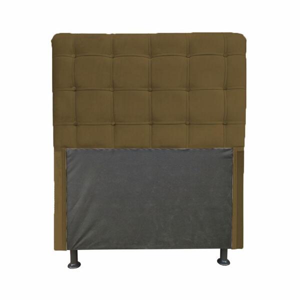 Cabeceira Dama 1,00 Cm Cama Box Solteiro Suede Marrom