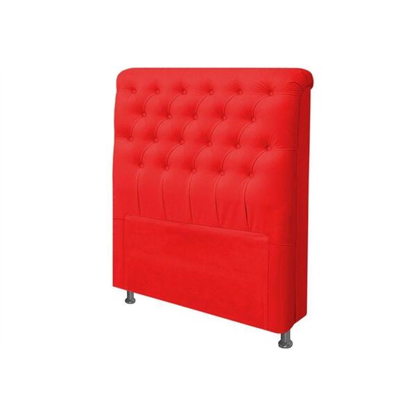 Cabeceira Dama 1,40 Cm Para Cama Box Casal Corino Vermelho