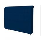 Cabeceira Dama 1,95 Cm Cama Box King Suede Azul Marinho