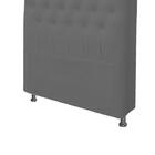 Cabeceira Dama 1,95cm Cama Box King Size Corino Cinza